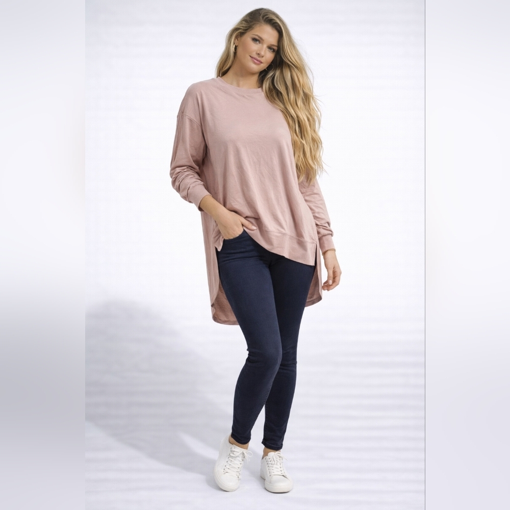 NWOT Letluv High Low Blouse In Pink Size M/L